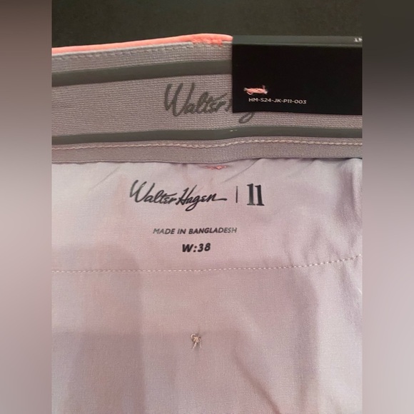 NWT Men's Walter Hagen 9" P11 Micro Lines Golf Shorts Brilliant Pink Size 38 - Picture 11 of 15